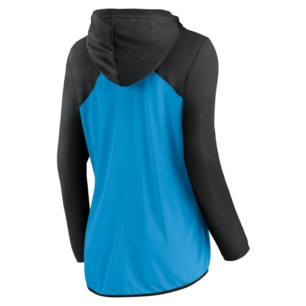 Carolina Panthers Women's Script Full-Zip Hoodie - Blue/Black on sale