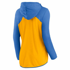 Los Angeles Chargers Women's Script Full-Zip Hoodie - Gold/Powder Blue cheap