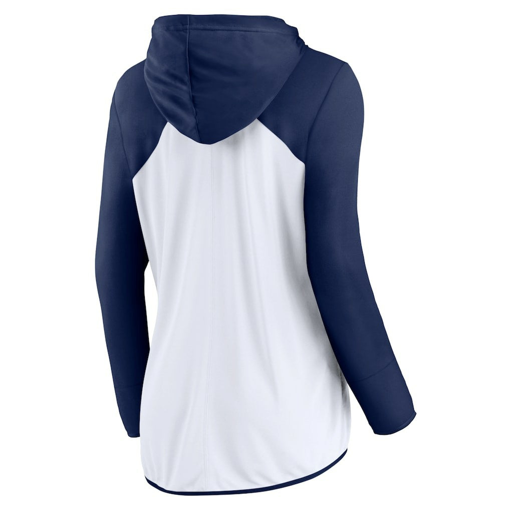 Dallas Cowboys Women's Script Full-Zip Hoodie - White/Navy cheap