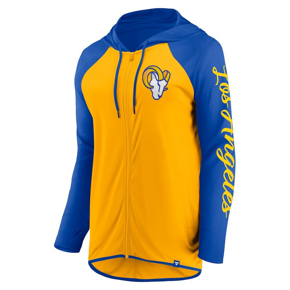 Los Angeles Rams Women's Script Full-Zip Hoodie - Gold/Royal online