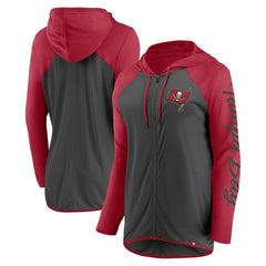 Tampa Bay Buccaneers Women's Script Full-Zip Hoodie - Pewter/Red outlet