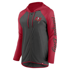 Tampa Bay Buccaneers Women's Script Full-Zip Hoodie - Pewter/Red outlet