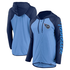 Tennessee Titans Women's Script Full-Zip Hoodie - Light Blue/Navy online