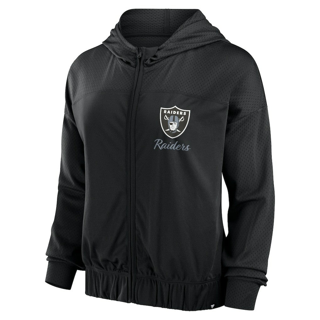 Las Vegas Raiders Women's Script Lock Full-Zip Hoodie - Black discount