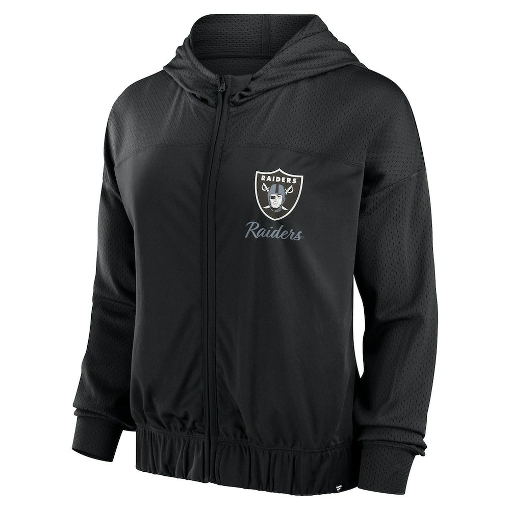 Las Vegas Raiders Women's Script Lock Full-Zip Hoodie - Black discount