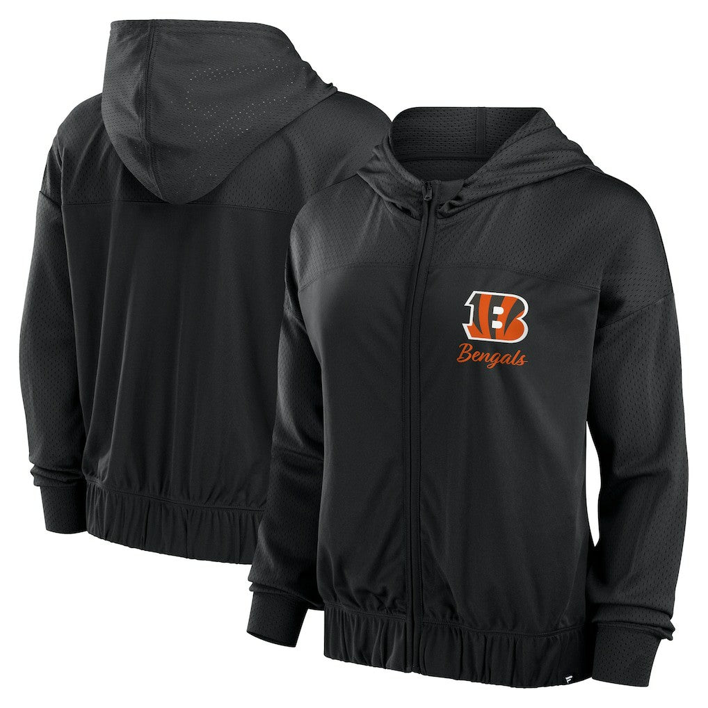 Cincinnati Bengals Women's Script Lock Full-Zip Hoodie - Black online