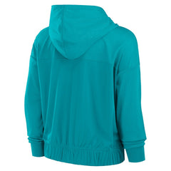 Miami Dolphins Women's Script Lock Full-Zip Hoodie - Aqua discount