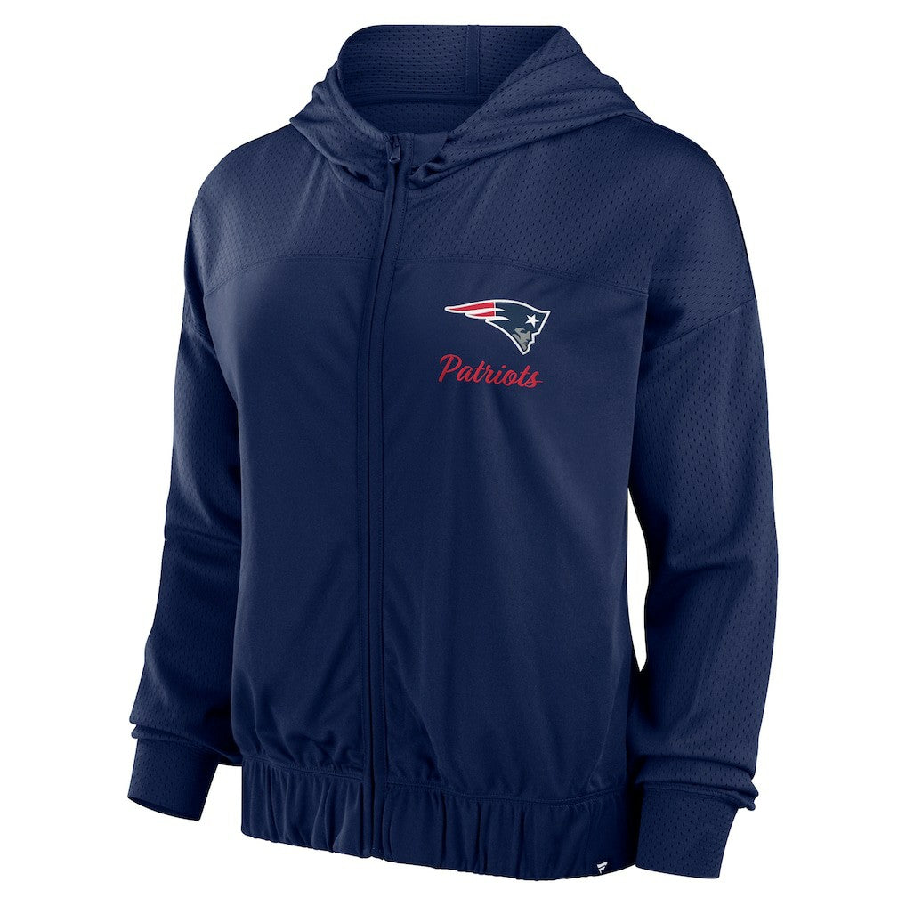 New England Patriots Women's Script Lock Full-Zip Hoodie - Navy sale