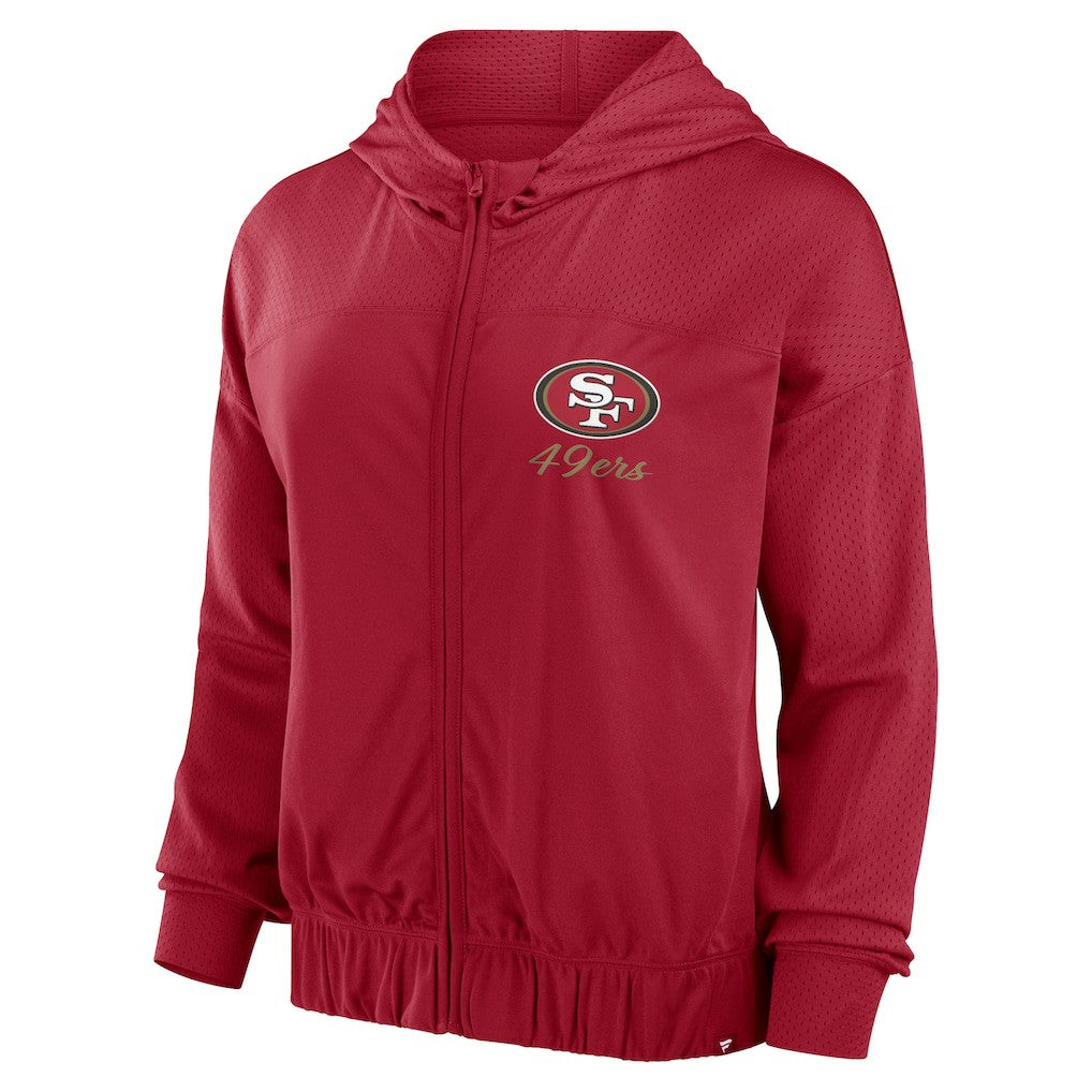San Francisco 49ers Women's Script Lock Full-Zip Hoodie - Scarlet online