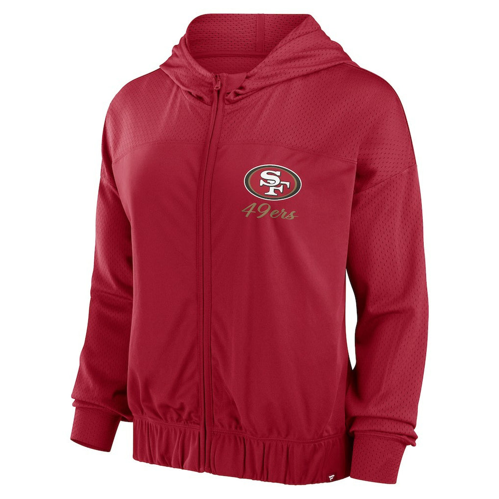 San Francisco 49ers Women's Script Lock Full-Zip Hoodie - Scarlet online
