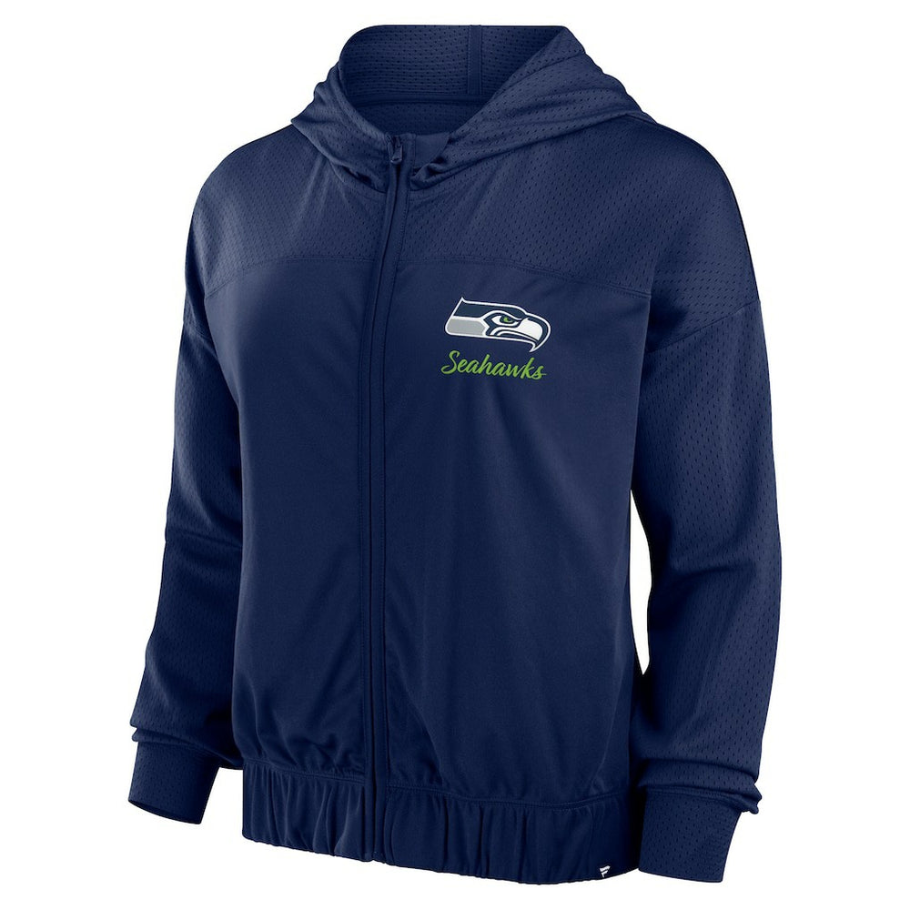 Seattle Seahawks Women's Script Lock Full-Zip Hoodie - College Navy discount