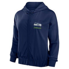 Seattle Seahawks Women's Script Lock Full-Zip Hoodie - College Navy discount