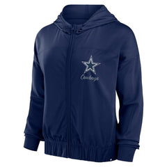 Dallas Cowboys Women's Script Lock Full-Zip Hoodie - Navy on sale