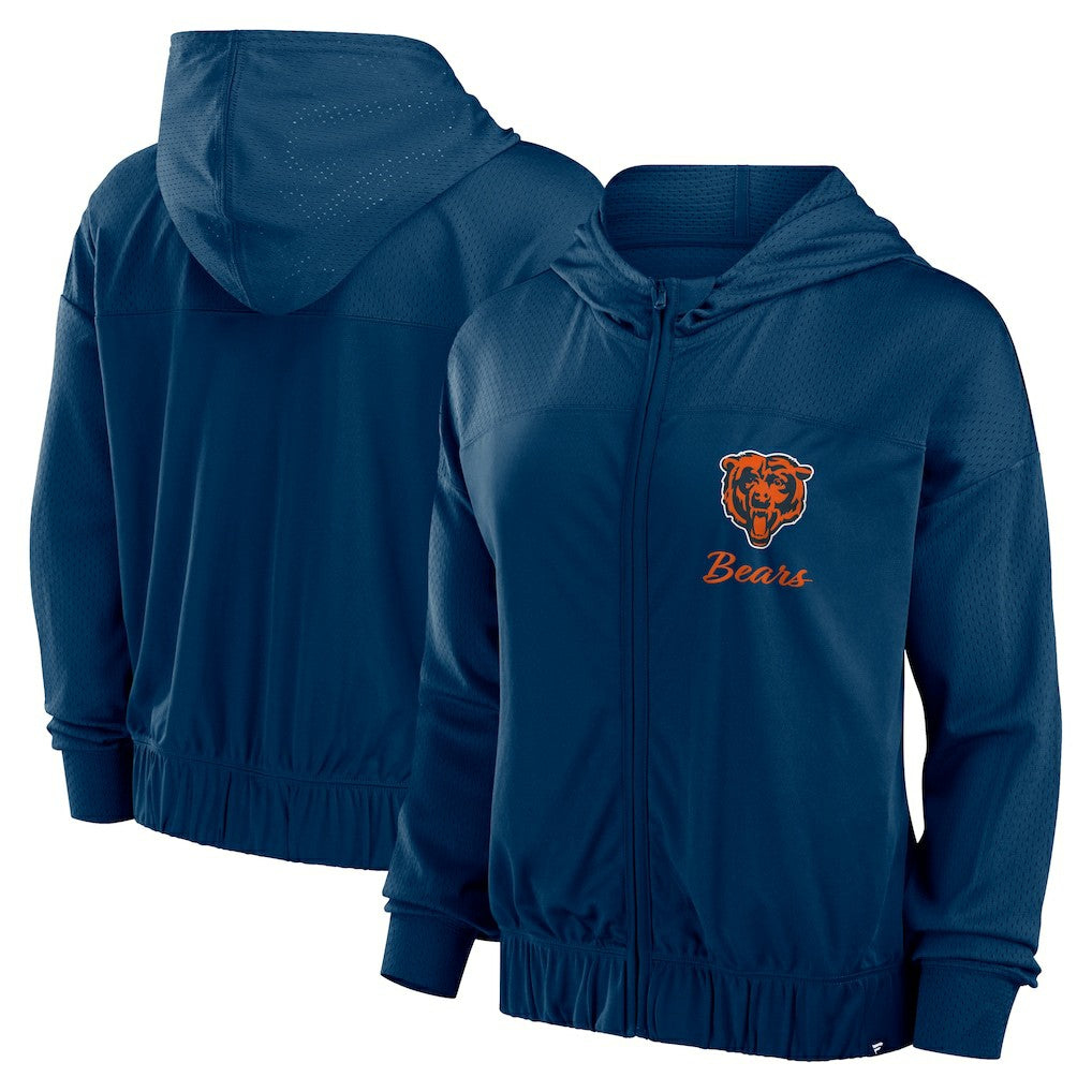 Chicago Bears Women's Script Lock Full-Zip Hoodie - Navy sale