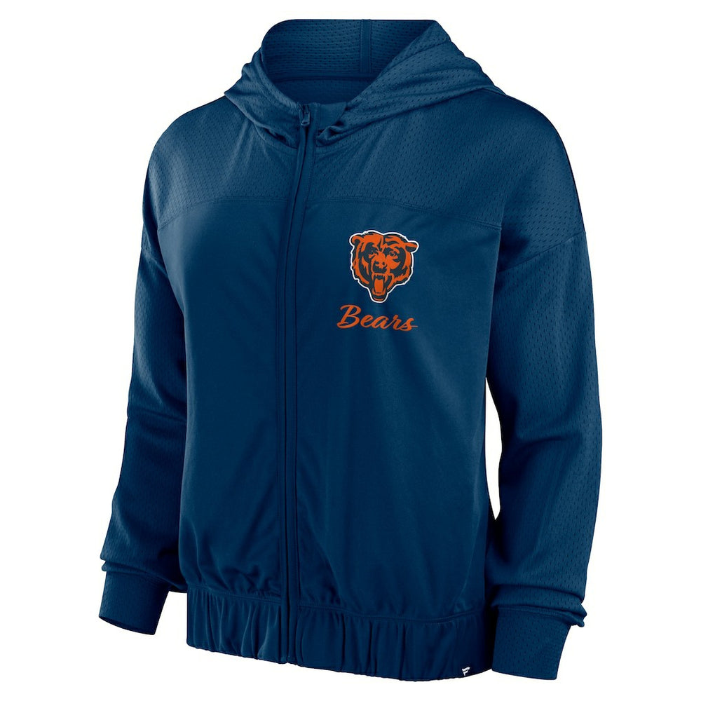 Chicago Bears Women's Script Lock Full-Zip Hoodie - Navy sale