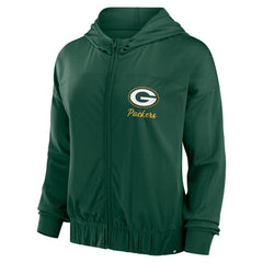 Green Bay Packers Women's Script Lock Full-Zip Hoodie - Green for sale
