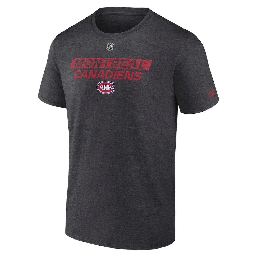 Montreal Canadiens Fanatics Authentic Pro Core Primary T-Shirt Heather Charcoal