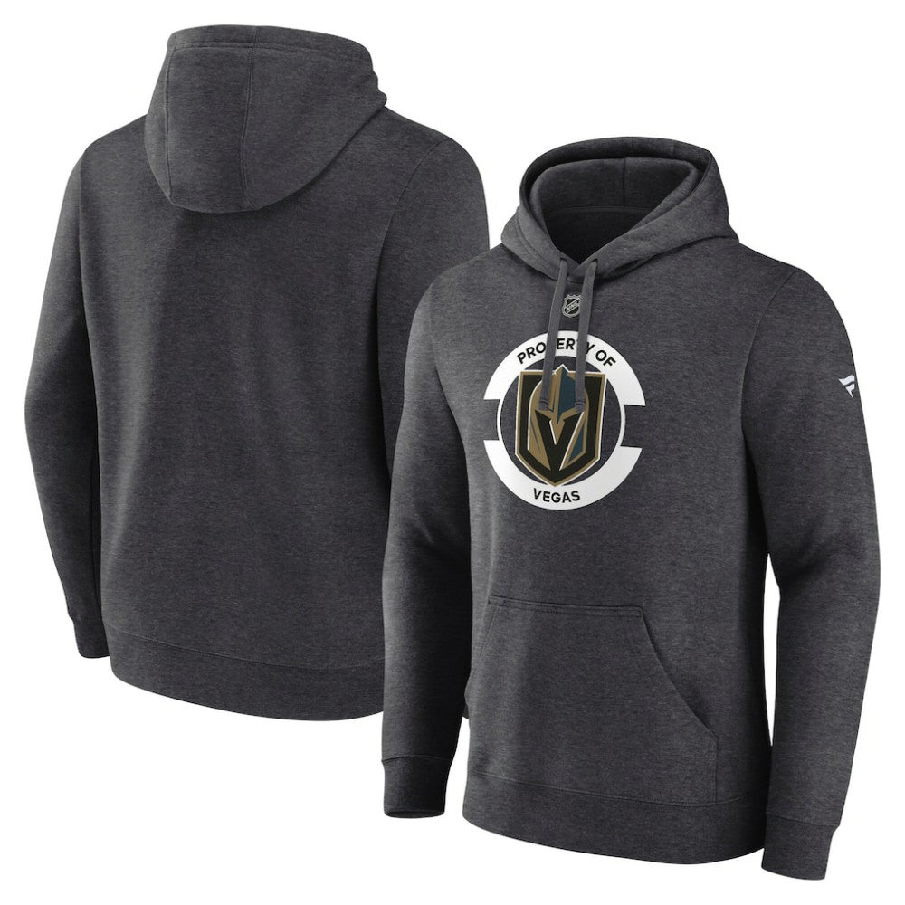 Vegas Golden Knights Fanatics Authentic Pro Core Secondary Fleece Pullover Hoodie Heather Charcoal