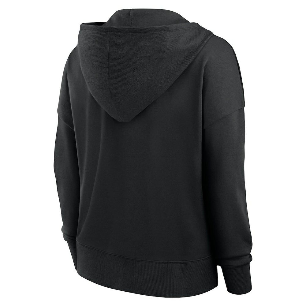 Cincinnati Bengals Women's Blitz Left Lace-Up Pullover Hoodie - Black discount