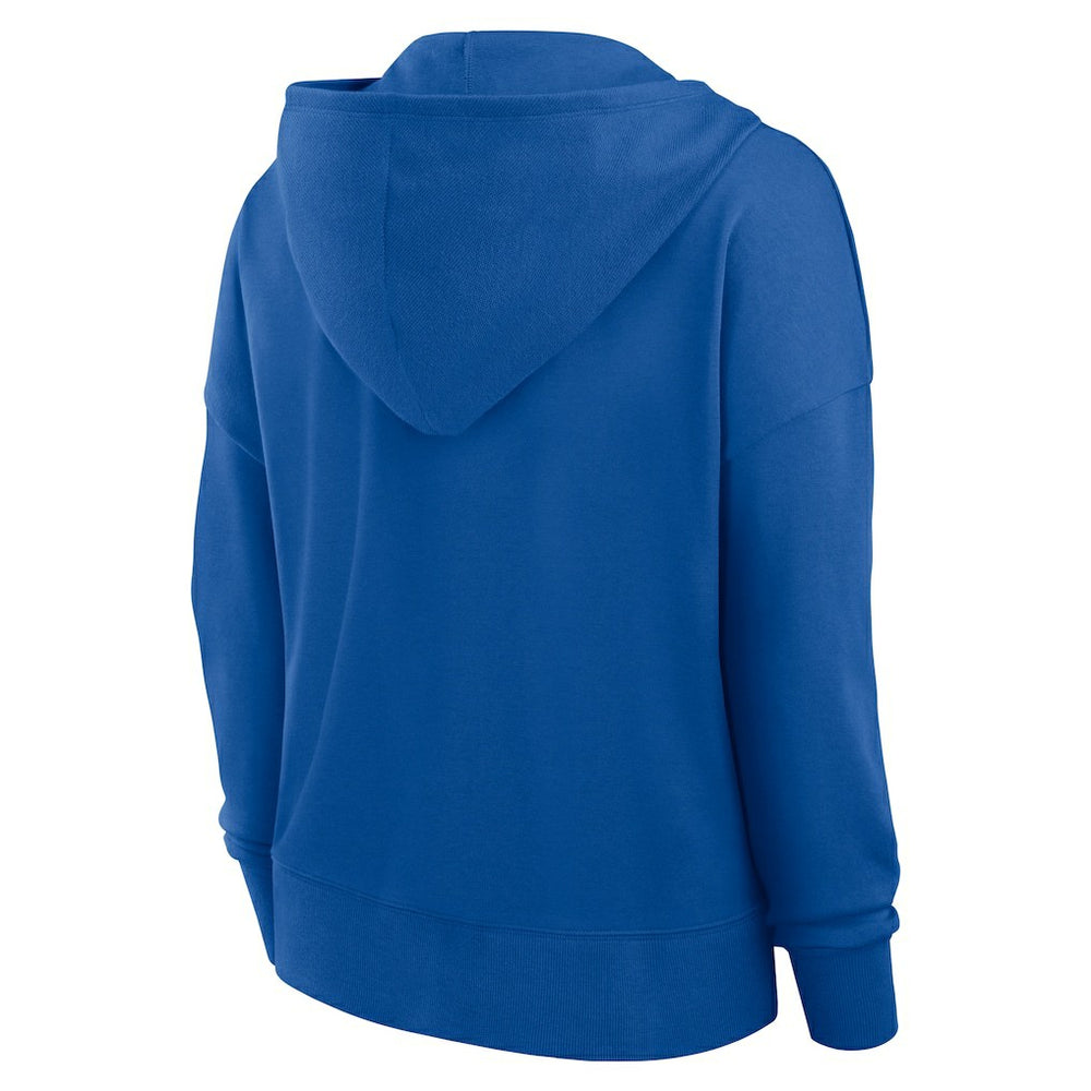 Dallas Cowboys Women's Blitz Left Lace-Up Pullover Hoodie - Royal sale