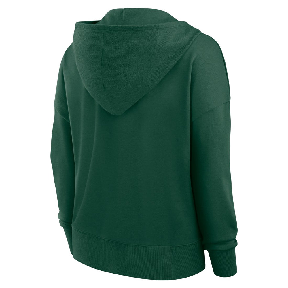 Green Bay Packers Women's Blitz Left Lace-Up Pullover Hoodie - Green on sale
