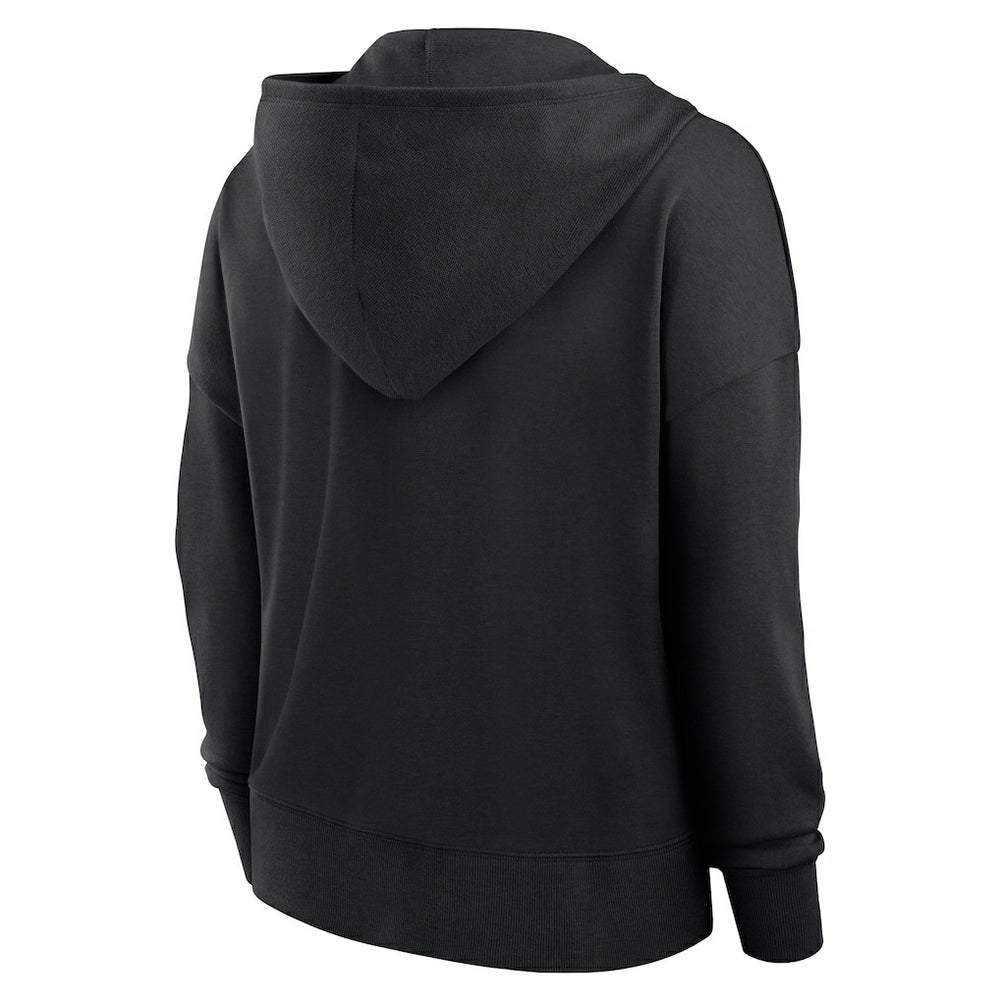 New Orleans Saints Women's Blitz Left Lace-Up Pullover Hoodie - Black outlet