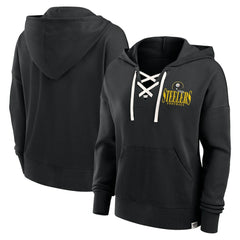 Pittsburgh Steelers Women's Blitz Left Lace-Up Pullover Hoodie - Black for sale