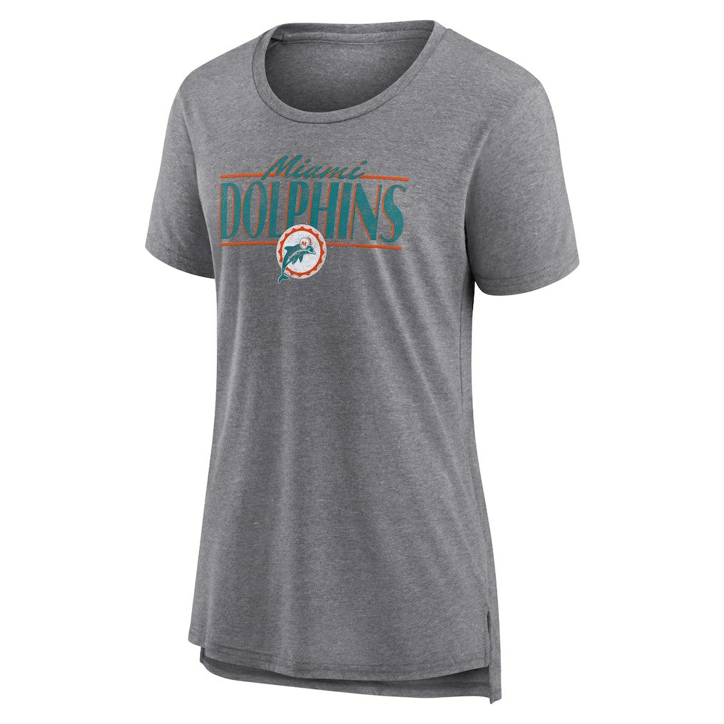 Miami Dolphins Women's Up the Middle Tri-Blend T-Shirt - Heather Gray online