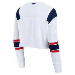 Tennessee Titans Women's Stretch Cropped Fashion Long Sleeve T-Shirt - White for sale