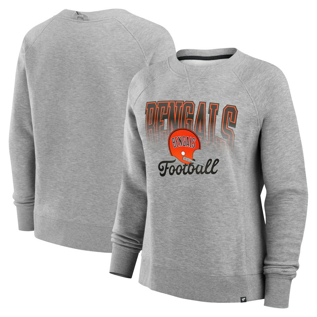 Cincinnati Bengals Women's Hit Hard Fleece Pullover Sweatshirt - Heather Gray discount