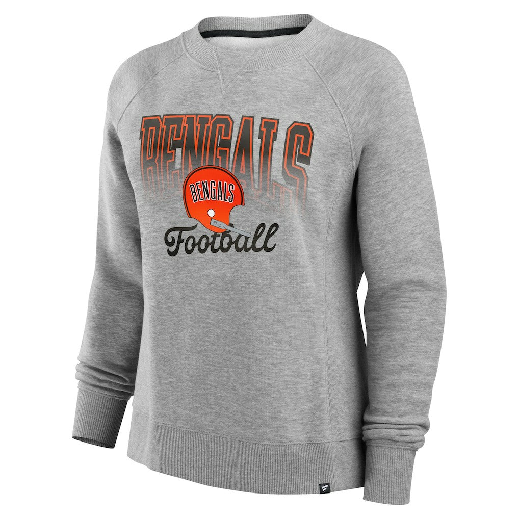 Cincinnati Bengals Women's Hit Hard Fleece Pullover Sweatshirt - Heather Gray discount