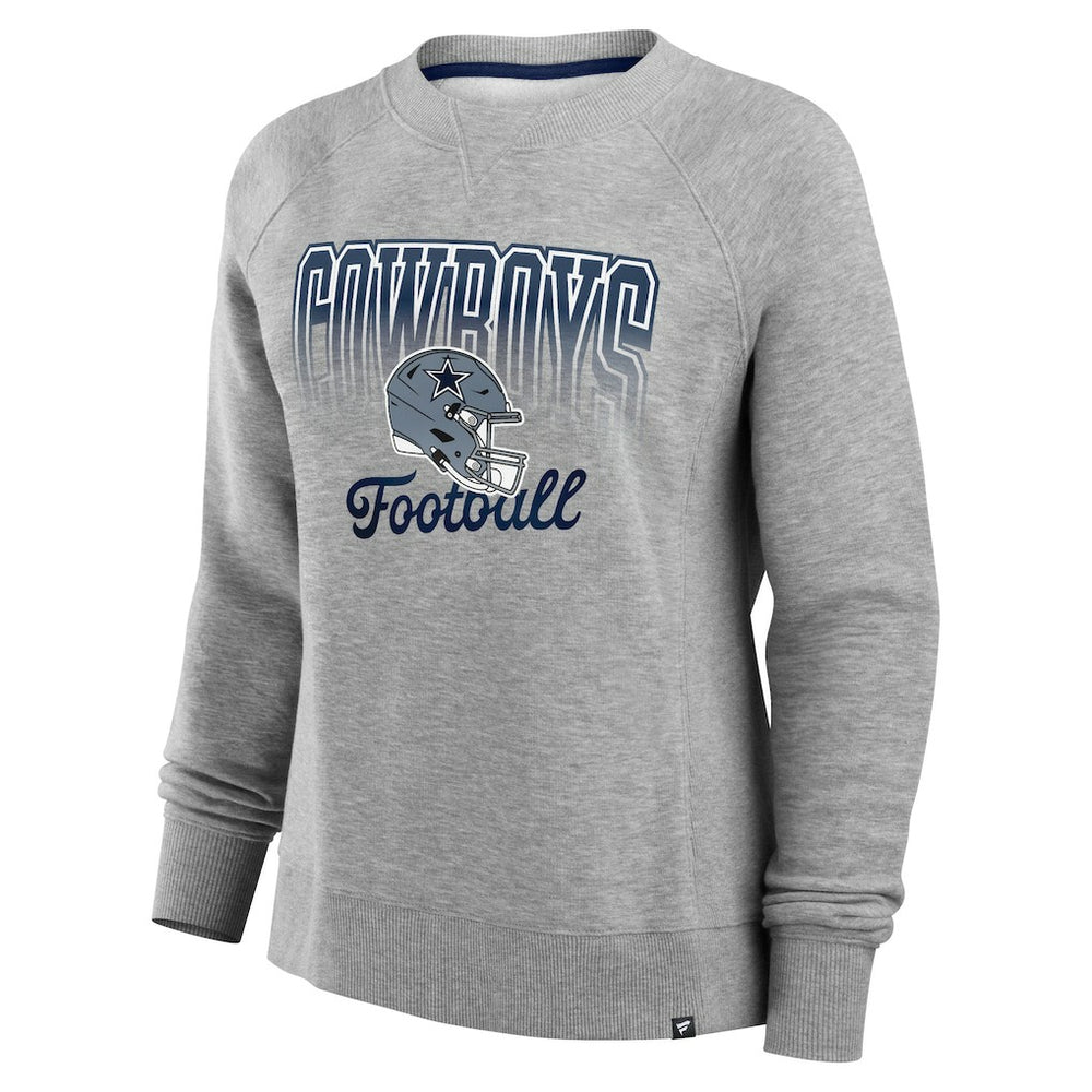 Dallas Cowboys Women's Hit Hard Fleece Pullover Sweatshirt - Heather Gray outlet