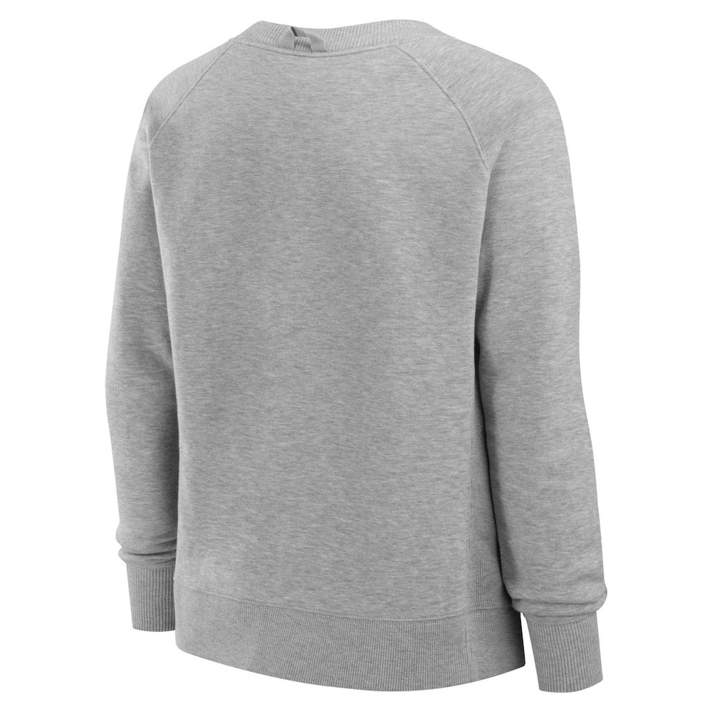 Las Vegas Raiders Women's Hit Hard Fleece Pullover Sweatshirt - Heather Gray on sale