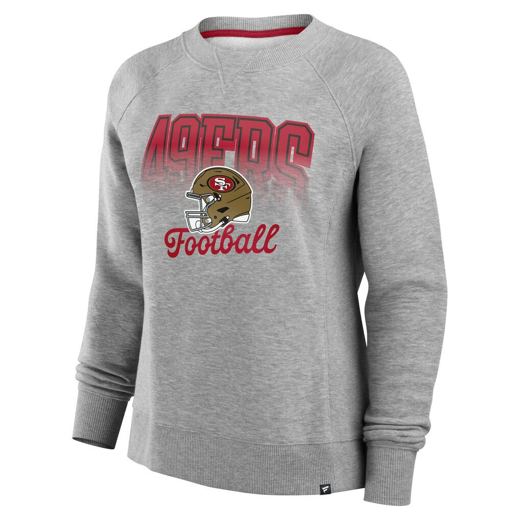 San Francisco 49ers Women's Hit Hard Fleece Pullover Sweatshirt - Heather Gray sale