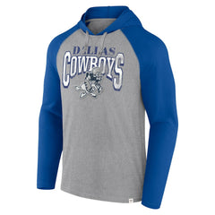 Dallas Cowboys Under Center Long Sleeve Hoodie T-Shirt - Silver/Navy outlet