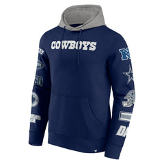 Dallas Cowboys Patched Out Pullover Hoodie - Navy/Silver online