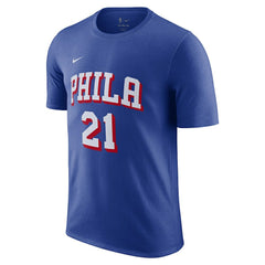 Joel Embiid Philadelphia 76ers Name & Number T-Shirt - Royal | Nike for sale