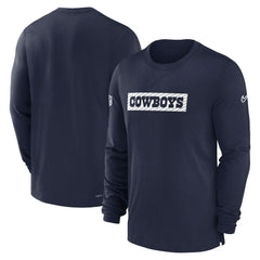 Dallas Cowboys 2024/25 Sideline Player Tri-Blend Performance Long Sleeve T-Shirt - Navy | Nike online