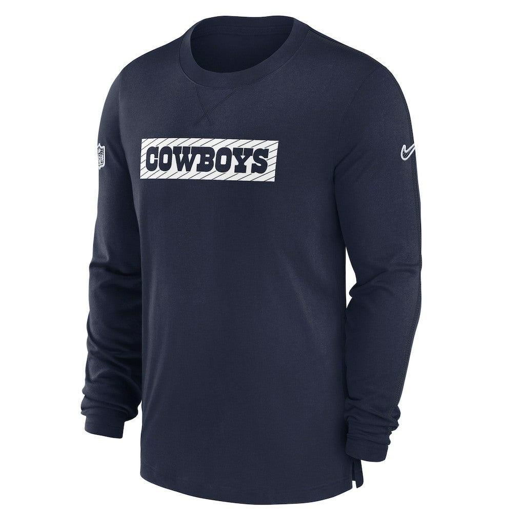 Dallas Cowboys 2024/25 Sideline Player Tri-Blend Performance Long Sleeve T-Shirt - Navy | Nike online