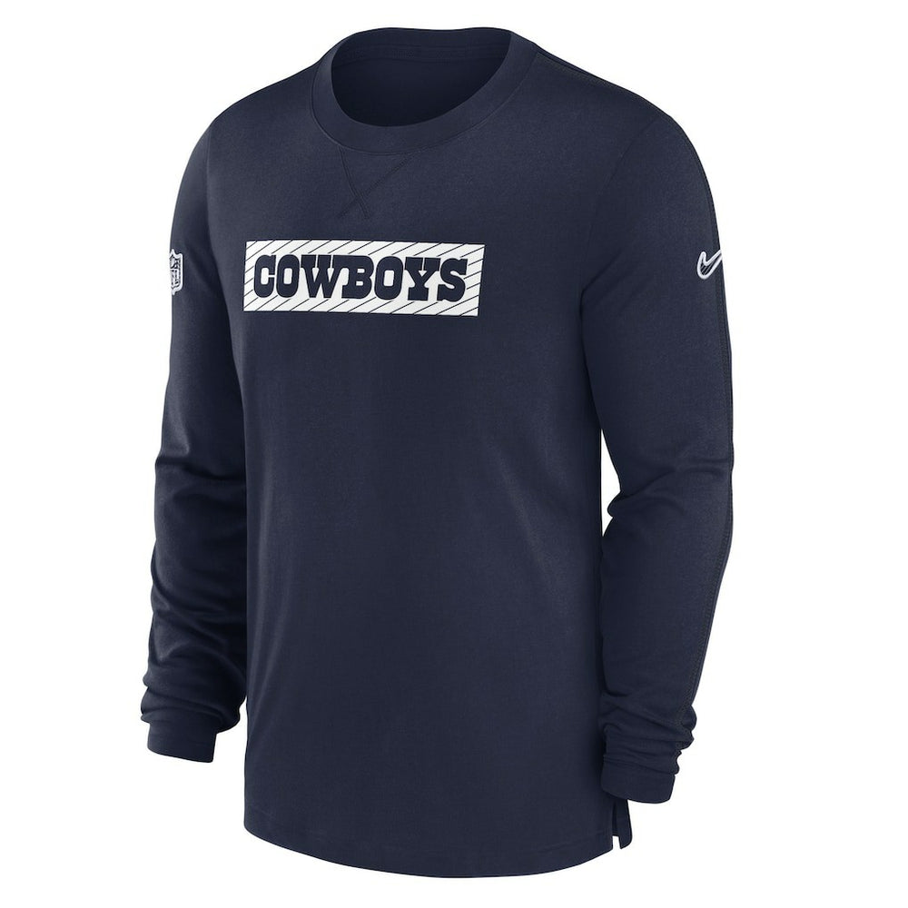 Dallas Cowboys 2024/25 Sideline Player Tri-Blend Performance Long Sleeve T-Shirt - Navy | Nike online