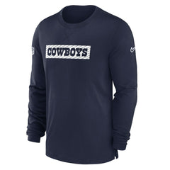 Dallas Cowboys 2024/25 Sideline Player Tri-Blend Performance Long Sleeve T-Shirt - Navy | Nike online