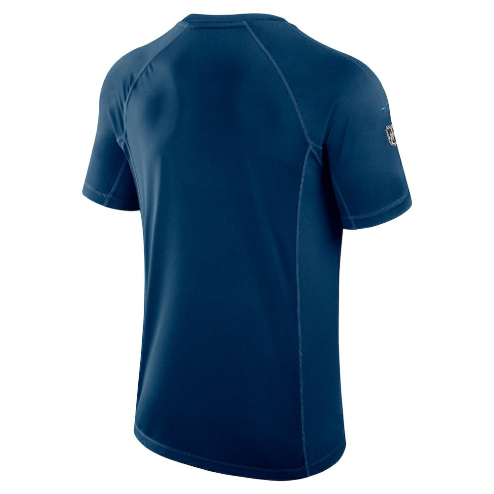 Seattle Kraken Fanatics Authentic Pro Rink Tech T-Shirt Deep Sea Blue