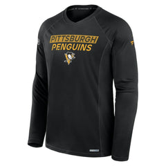 Pittsburgh Penguins Fanatics Authentic Pro Rink Tech Long Sleeve T-Shirt Black