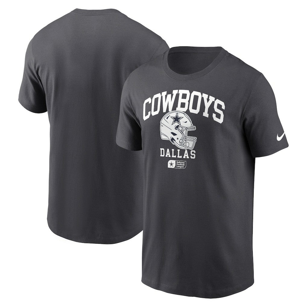 Dallas Cowboys Helmet Essential T-Shirt - Charcoal | Nike outlet