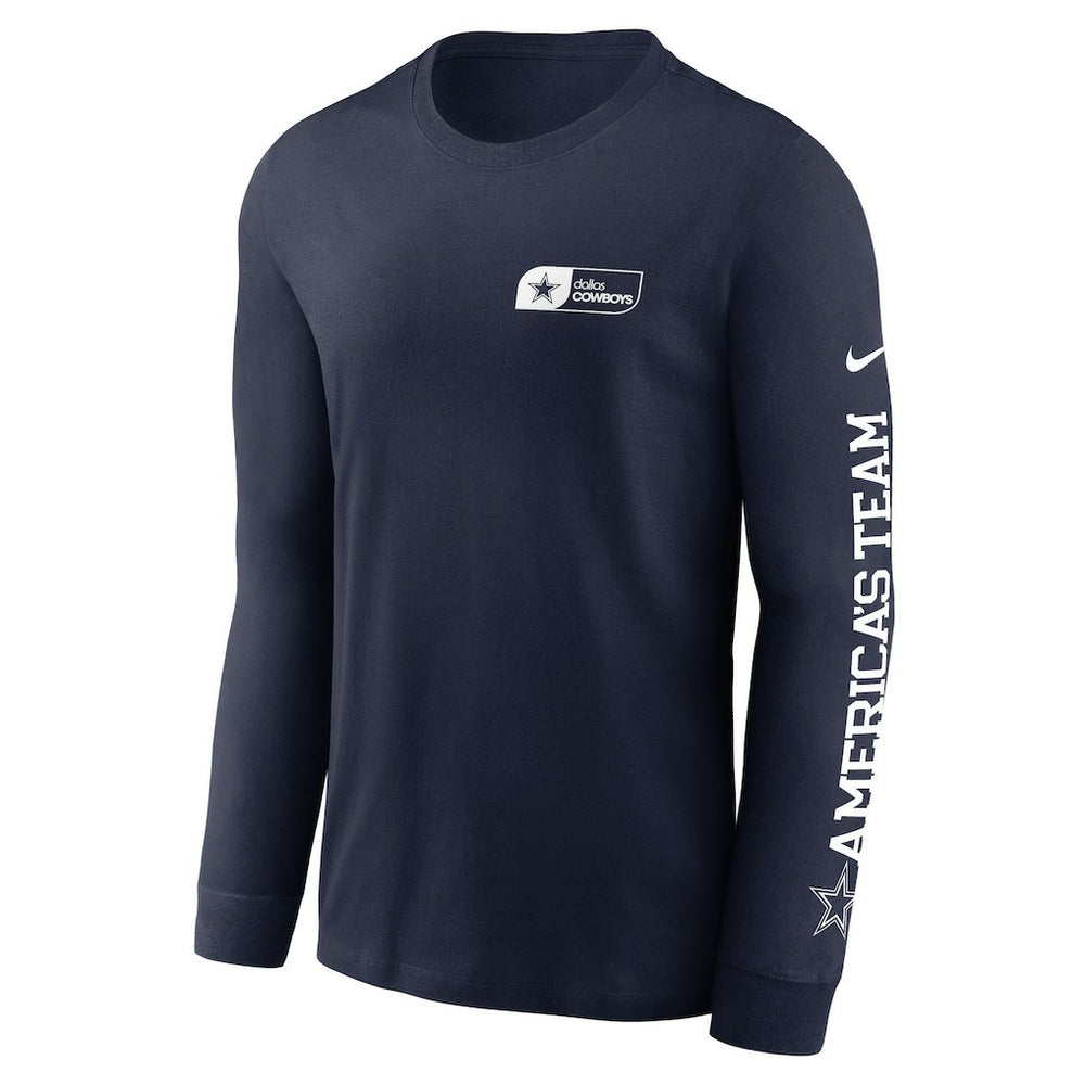 Dallas Cowboys America's Team Essential Long Sleeve T-Shirt - Navy | Nike discount