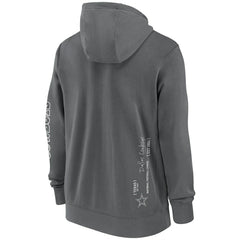 Dallas Cowboys Primetime Club Full-Zip Hoodie - Charcoal | Nike outlet