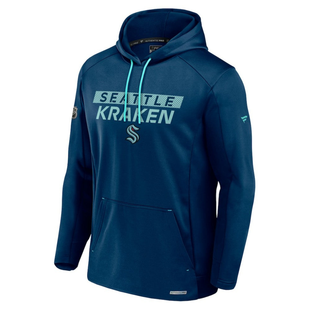 Seattle Kraken Fanatics Authentic Pro Rink Fleece Pullover Hoodie Deep Sea Blue