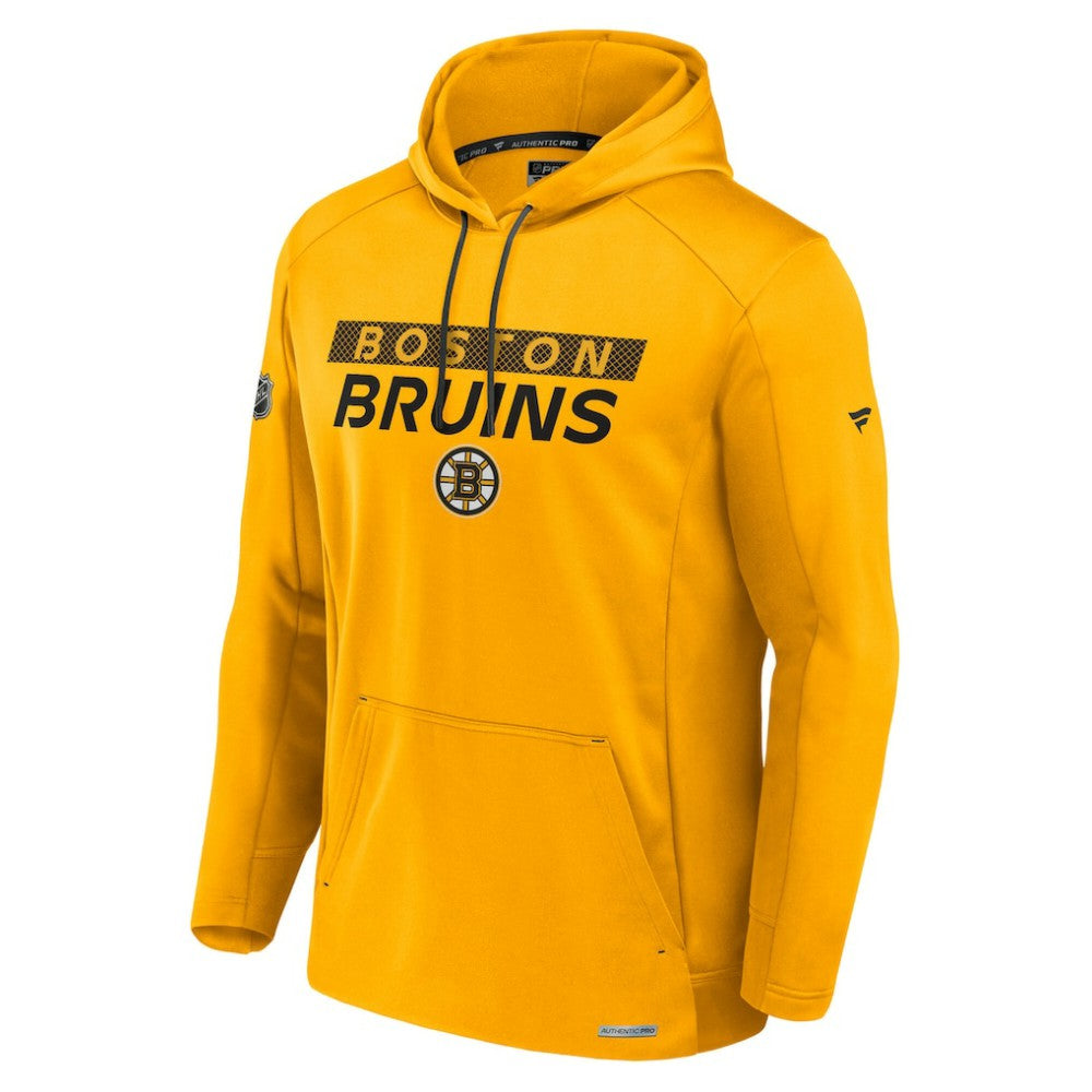 Boston Bruins Fanatics Authentic Pro Rink Fleece Pullover Hoodie Gold
