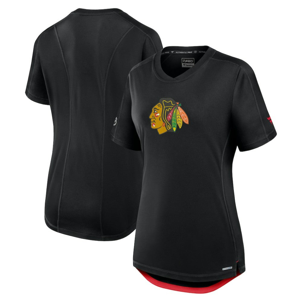 Chicago Blackhawks Fanatics Women's Authentic Pro Rink T-Shirt Black