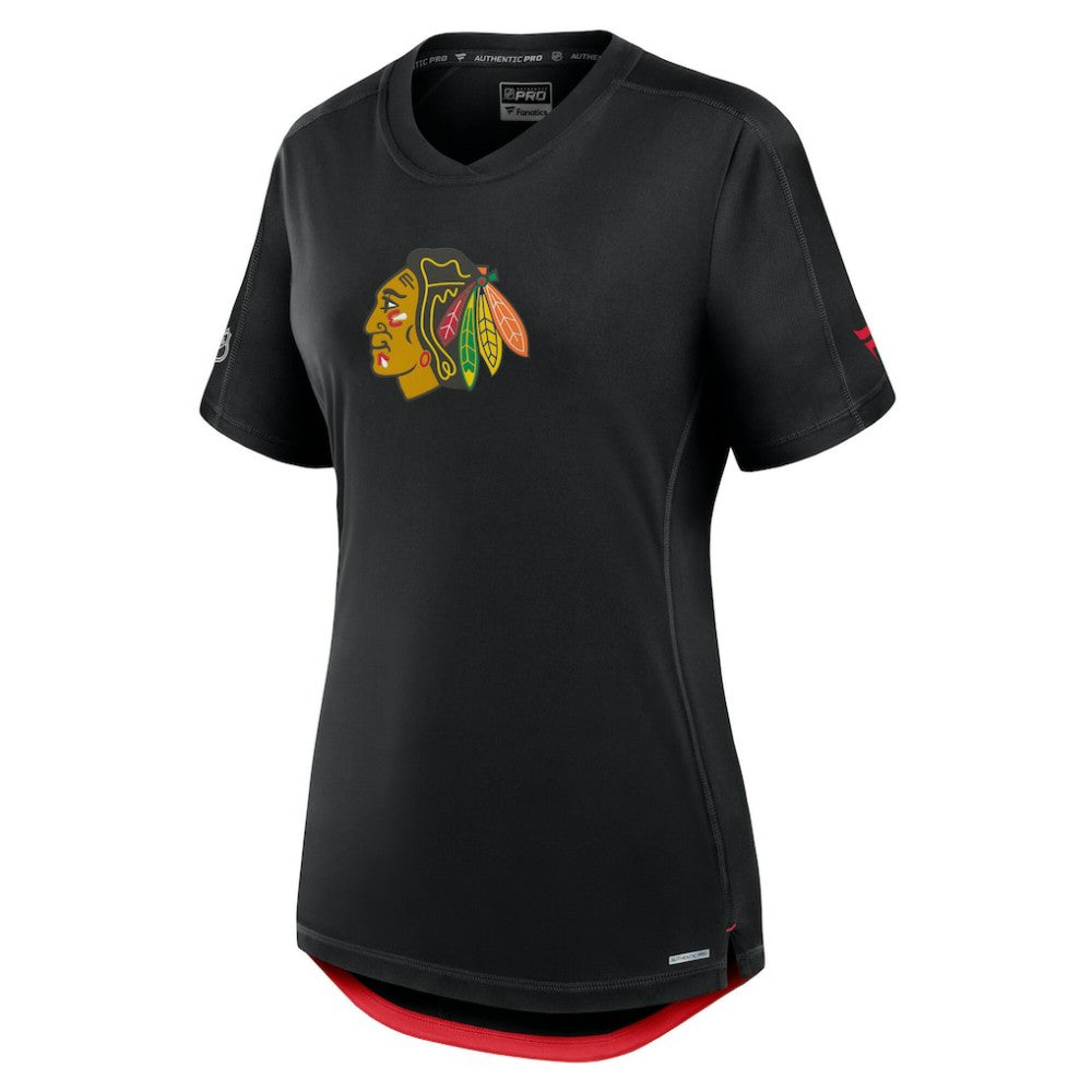 Chicago Blackhawks Fanatics Women's Authentic Pro Rink T-Shirt Black